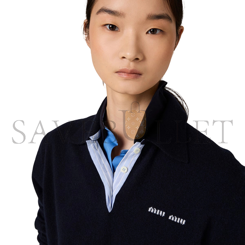 MIU MIU CASHMERE POLO SWEATER MMLA20